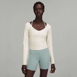 Lululemon Align Long Sleeve Shirt size 2 White Opal WHTO